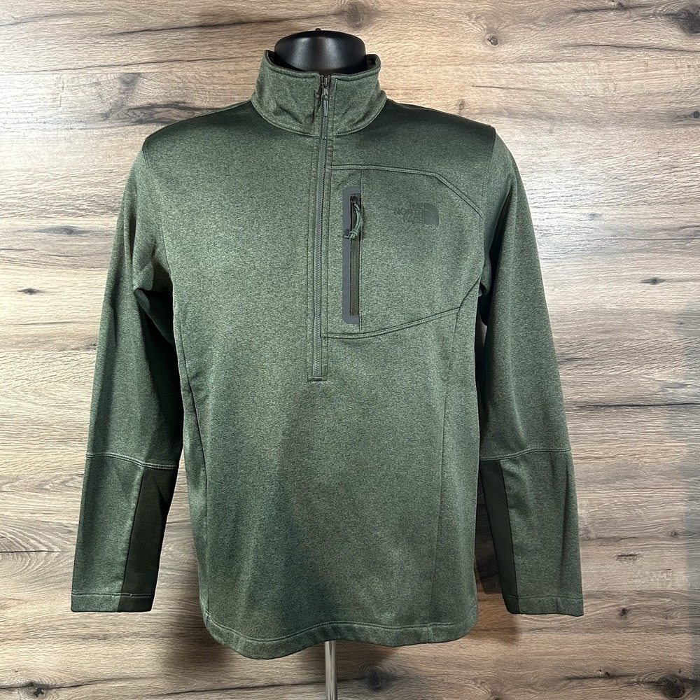 The North Face Canyonlands Pullover Fleece Jacket Small Green 1/2 Zip